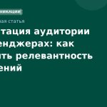 Сегментация аудитории в мессенджерах: как повысить релевантность сообщений